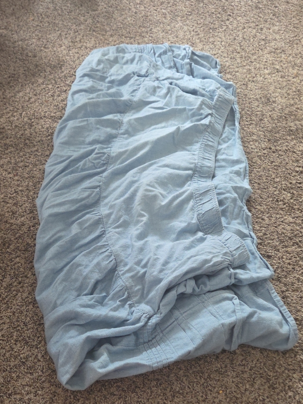 Lane Bryant Light Blue Maxi Skirt with Gathered Waist